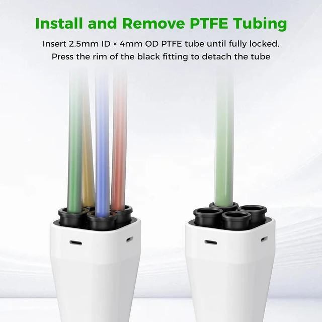 Alt view image 4 of 7 - Creality Official SPARKX i7 Toolhead Manifold, Original i7 Tool Head Five Way, Multi-Color Filament Combiner, Filament Hub and PTFE Tube Connector, Manifold Replacement for SPARKX i7 3D Printer