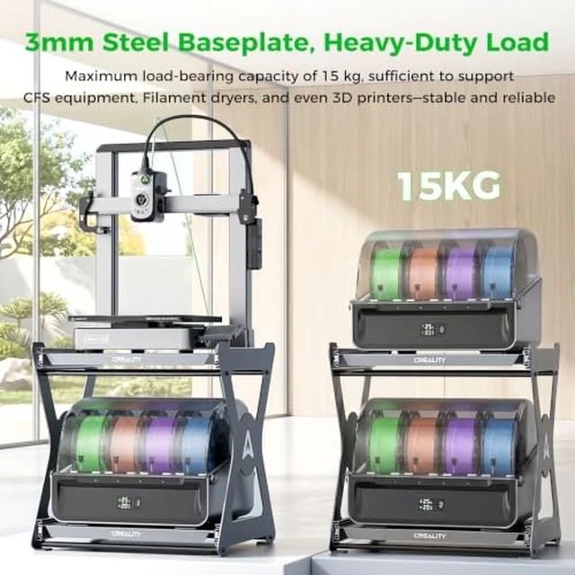Alt view image 7 of 7 - 2026 Creality CFS 16 Color Automatic Filament System Bundle with Anodized Dual-Layer CFS Workstand, Max 15KG Load Capacity for K1/K2/K1 MAX/K1 SE/K1C/Hi