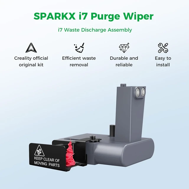 Alt view image 2 of 7 - Creality Official SPARKX i7 Purge Wiper, Original Automatic Nozzle Cleaning & Filament Purging Assembly for i7 3D Printer, Self-Wiping Purge Station to Remove Residual Filament Waste