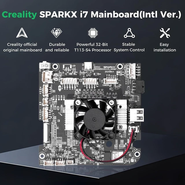 Alt view image 2 of 7 - Creality Official SPARKX i7 Mainboard (Intl Ver.), Original i7 Motherboard Kit with T113-S4 Chip, 32-bit Control Board, CR4NU200360C22 Replacement Control Board with Silent Drivers for SPARKX i7