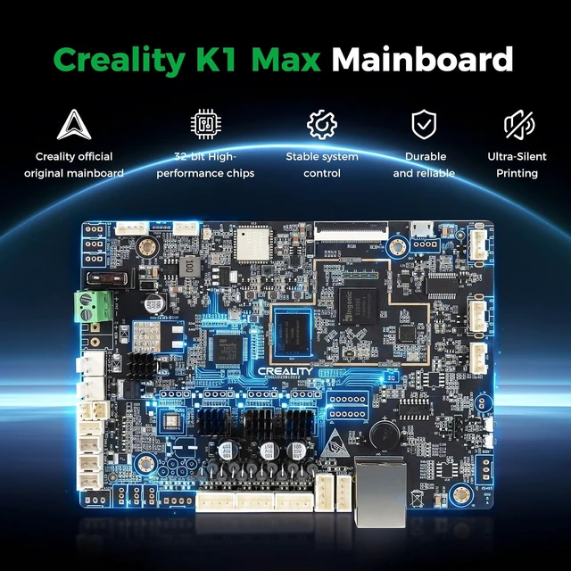 Alt view image 2 of 7 - Creality Official K1 Max Mainboard(Old Model), Original 32-bit Silent Motherboard, TMC2209 Driver, CR4CU220812S12 Replacement Control Board for Creality K1 Max 3D Printer