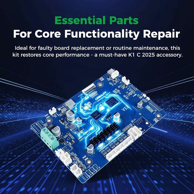 Alt view image 5 of 7 - Creality Official 2025 K1C Mainboard Kit, Original K1C 2025 Motherboard with Driver Silent 32-bit CR4SU200382C13 Replacement Control Board for Creality K1C 2025 3D Printer