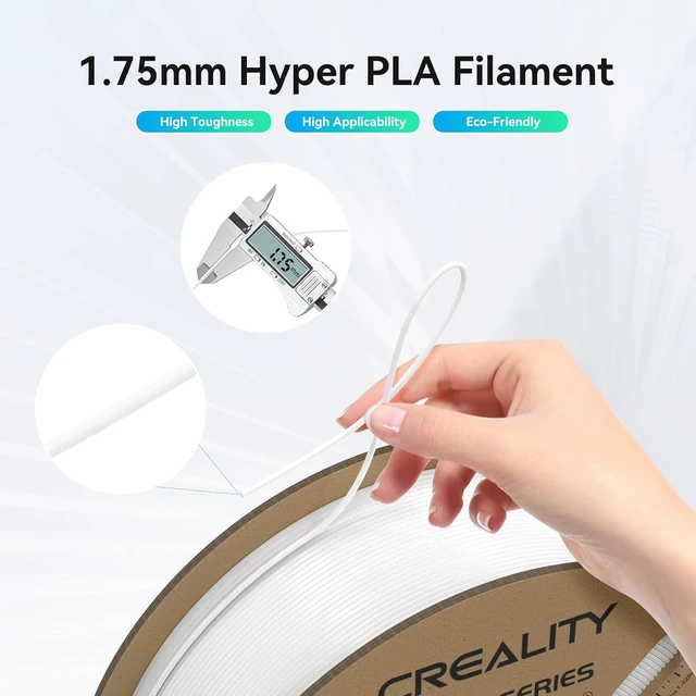 Alt view image 5 of 7 - Creality Hyper PLA Filament 1.75mm, 30-600mm/s High Speed 3D Printer Filament, Dimensional Accuracy +/-0.02mm, Fit Most FDM 3D Printers, 4 Pack 1kg Spool(2.2lbs), White