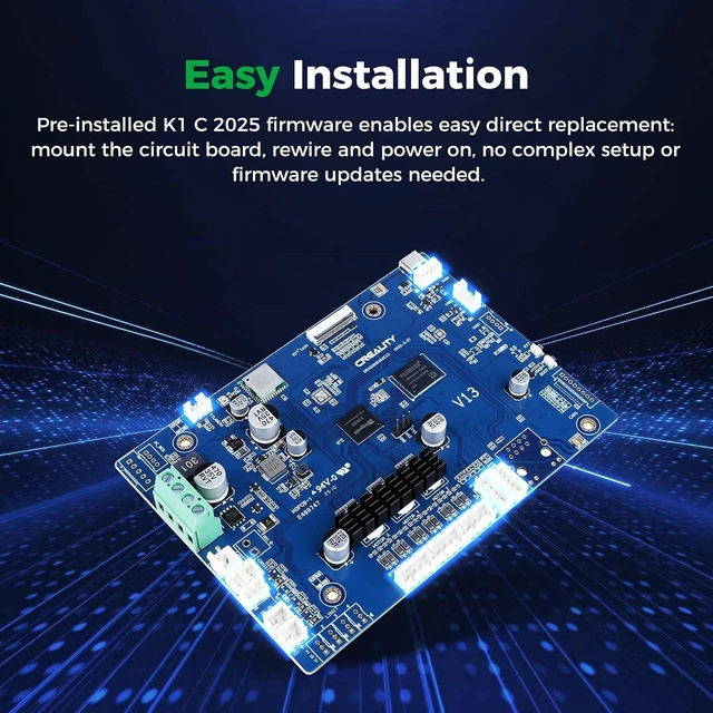 Alt view image 7 of 7 - Creality Official 2025 K1C Mainboard Kit, Original K1C 2025 Motherboard with Driver Silent 32-bit CR4SU200382C13 Replacement Control Board for Creality K1C 2025 3D Printer