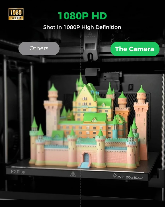 Alt view image 4 of 7 - Creality Official K2 Plus Nozzle Camera, Original K2 Pro 1080P HD Nozzle View Camera, Built-in LED Lighting, Time-Lapse Filming, Real-Time Print Monitoring, 3D Printer Camera Accessories