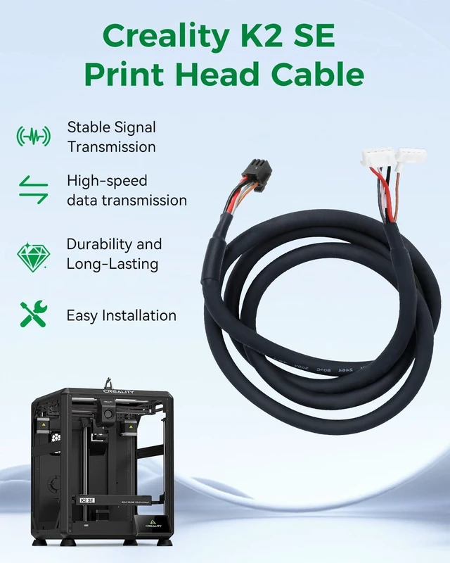 Alt view image 3 of 7 - Creality K2 SE Toolhead Cable, High-Temp Resistant FPC, Stable High-Speed Signal, Plug & Play for Hotend/Printhead Failure, Fix K2 SE Printer Cable Issues
