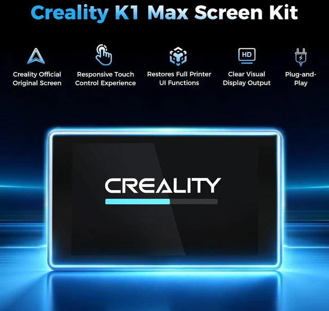 Alt view image 2 of 7 - Creality Official K1 Max Touch Screen Kit, Original 3D Printer Display Panel with Matching Flex Cable, DirectReplacement Touch Control Screen for Creality K1 Max 3D Printer