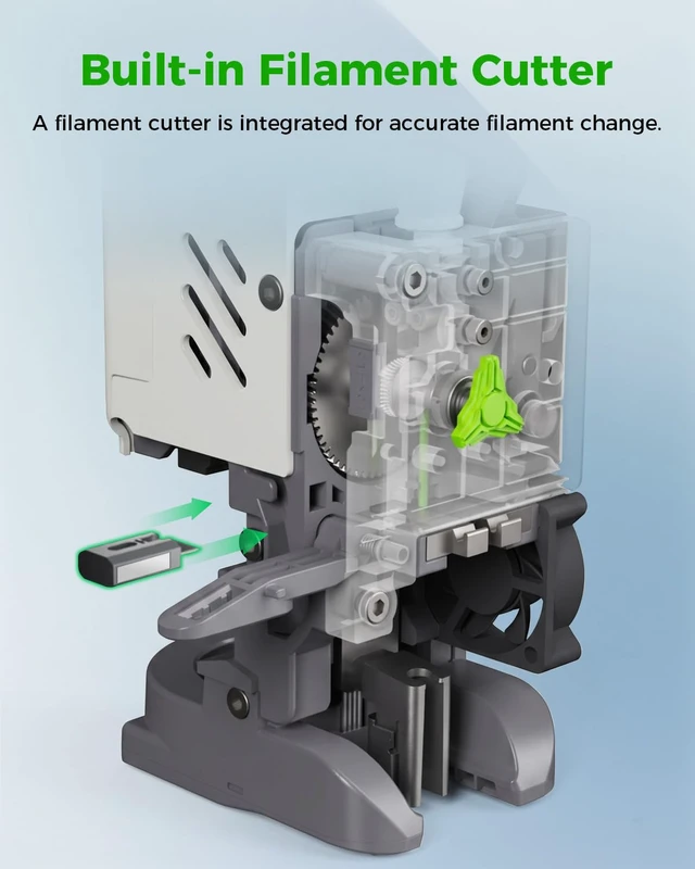 Alt view image 4 of 7 - Creality Official SPARKX i7 Extruder, i7 Combo Extrusion Assembly Replacement, with Quick-swap Extruder Lever and 4-in-1 PTFE Adapter, Built-in Filament Cutter, 3D Printer Accessories for SPARKX i7