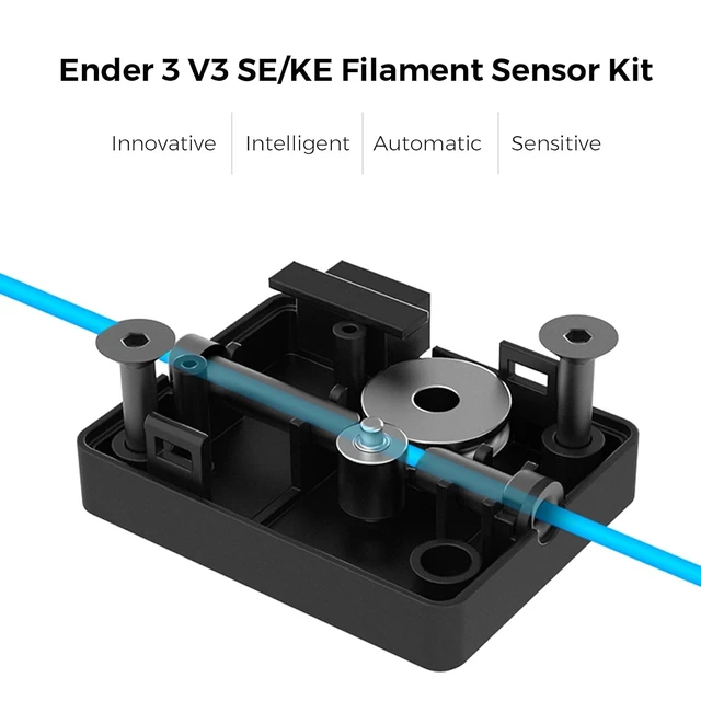 Alt view image 2 of 7 - Creality Official Ender 3 V3 SE/KE Filament Runout Sensor Kit, 3D Printer Smart Filament Break Detection Module Detector with LED Light, Precise Detection, Upgrade Accessories for Ender 3 V3 SE