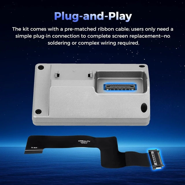 Alt view image 7 of 7 - Creality Official K1/K1C/Ender3 V3 Plus Touch Screen Kit, Original 4.3"HD LCD Display Screen Kit, Capacitive Touch Control Replacement Display Panel for K1/K1C/Ender3 V3 Plus 3D Printer