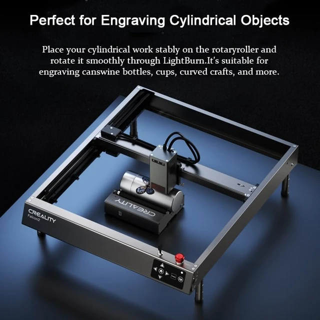 Alt view image 2 of 7 - Creality Official Laser Rotary Roller, 360° Laser Engraver Y-axis Rotary Module for Engraving Cylindrical Objects, 7 Adjustment Diameters 5mm to 120mm, Compatible with Creality Falcon/Falcon2 Engraver
