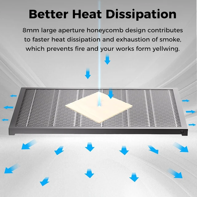 Alt view image 4 of 7 - Creality Honeycomb Working Table, 460 * 346mm Honeycomb Working Bed for Falcon A1, Honeycomb Working Panel for Fast Heat Dissipation and Desktop-Protecting, 18.1"x 13.6"x 0.6"