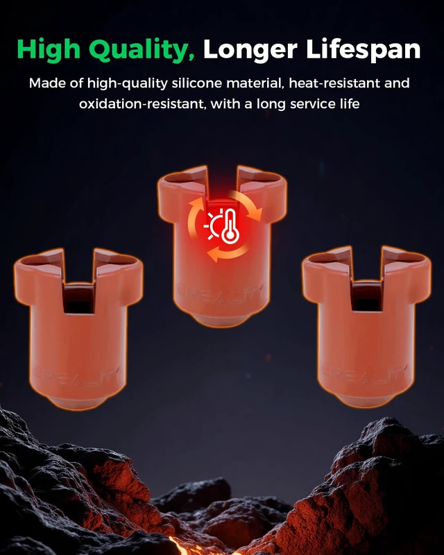 Alt view image 4 of 7 - Creality Official K1/K1C/K1 SE Silicone Socks 3PCS, K2 SE Hotend Silicone Socks, Excellent Thermal Insulation, Silicone Cover Replacement for K2 SE/K1/K1 C/K1 SE/Ender 3 V3 Series