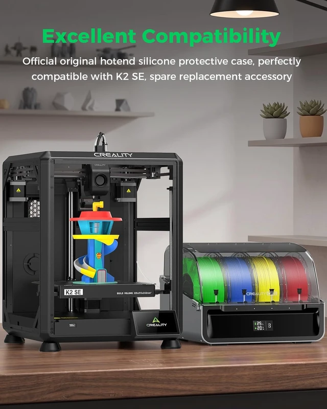 Alt view image 7 of 7 - Creality Official K1/K1C/K1 SE Silicone Socks 3PCS, K2 SE Hotend Silicone Socks, Excellent Thermal Insulation, Silicone Cover Replacement for K2 SE/K1/K1 C/K1 SE/Ender 3 V3 Series
