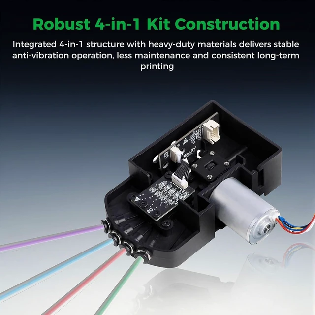 Alt view image 2 of 6 - Creality Official CFS Five Way Kit, Original CFS Bottom Bracket with Brushless Motor(0.35A, 24V, L11) CFS Replacement Drive Bracket for Multi Color 3D Printer Automatically Filament System