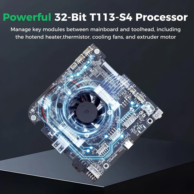 Alt view image 3 of 7 - Creality Official SPARKX i7 Mainboard (Intl Ver.), Original i7 Motherboard Kit with T113-S4 Chip, 32-bit Control Board, CR4NU200360C22 Replacement Control Board with Silent Drivers for SPARKX i7