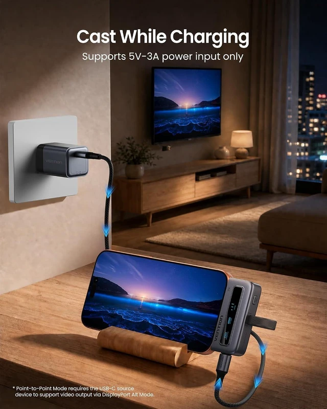 Alt view image 7 of 7 - Retractable USB-C Wireless HDMI Transmitter and Receiver, 164FT/50M
