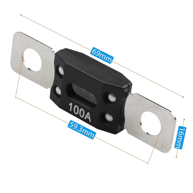 Alt view image 4 of 4 - 32V ANM MEGA/AMG Fuse 100A, Bolt Fuses 100A, High Current Bolt Mount Fuses for Cars, Trucks, Construction Vehicles, Buses, Caravans 5PCS