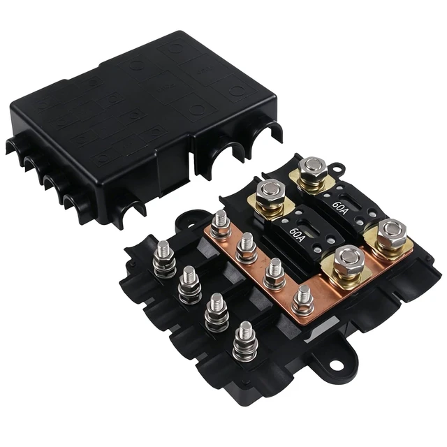 Alt view image 2 of 7 - Automotive Fuse Box 4-Way MIDI Fuse Holder with 60Amp ANM Fuse
