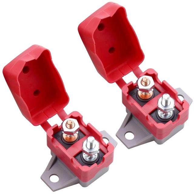 Main image of Automatic Reset Circuit Breaker 5Amp 12V/24V DC Stud Type Circuit Breakers Suitable for Automotive, Marine(Pack of 2)
