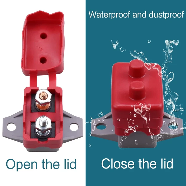 Alt view image 2 of 6 - Automatic Reset Circuit Breaker 5Amp 12V/24V DC Stud Type Circuit Breakers Suitable for Automotive, Marine(Pack of 2)
