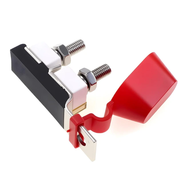 Alt view image 3 of 5 - MRBF Terminal Fuse Block 40A 58V DC Battery Terminal Fuse Kit Dual 5/16" Stud Compact Marine Rated Battery Fuse for Truck RV Construction Vehicle