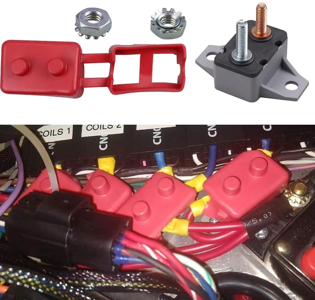 Alt view image 5 of 6 - Automatic Reset Circuit Breaker 35Amp 12V/24V DC Stud Type Circuit Breakers Suitable for Automotive, Marine(Pack of 2)