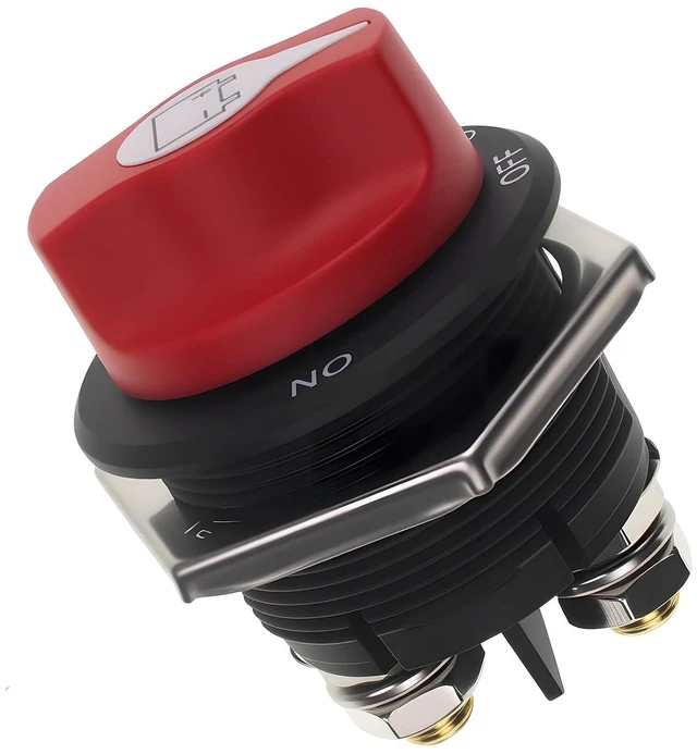Main image of 200A Battery Disconnect Switch 12V - 48V Heavy Duty Battery Shut Off Cut Off Power Kill Switch for Cars, Marine, Trucks (Max. 32V DC 200A Cont 300A INT)