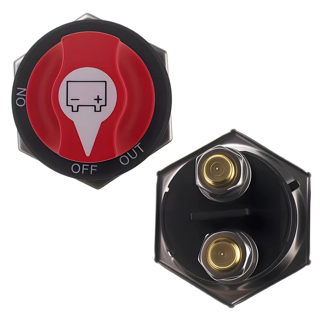 Alt view image 3 of 6 - 200A Battery Disconnect Switch 12V - 48V Heavy Duty Battery Shut Off Cut Off Power Kill Switch for Cars, Marine, Trucks (Max. 32V DC 200A Cont 300A INT)