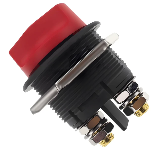 Alt view image 6 of 6 - 200A Battery Disconnect Switch 12V - 48V Heavy Duty Battery Shut Off Cut Off Power Kill Switch for Cars, Marine, Trucks (Max. 32V DC 200A Cont 300A INT)