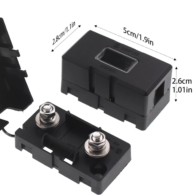 Alt view image 5 of 6 - 40Amp AMI/Midi Fuse Holder with Bolt-on AMI/Midi Fuse for Cars Trucks (Pack of 2)