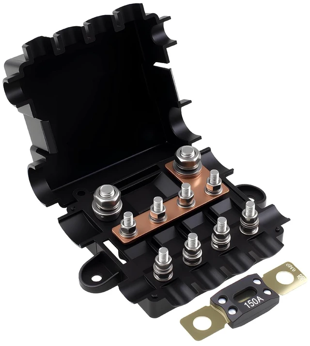Main image of Fuse Block with Mage Fuse 150Amp, Power Distribution Block for Vehicles, Equipment Applications, 12V/32V DC Systems