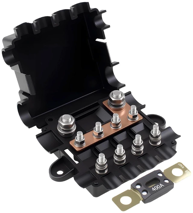 Main image of Fuse Block with Mage Fuse 400Amp, Power Distribution Block for Vehicles, Equipment Applications, 12V/32V DC Systems