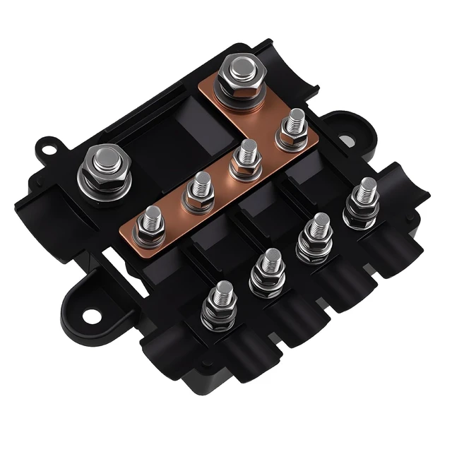Alt view image 2 of 6 - Fuse Block with Mage Fuse 100Amp, Power Distribution Block for Vehicles, Equipment Applications, 12V/32V DC Systems