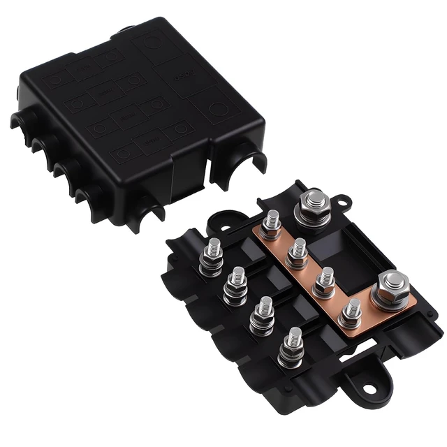 Alt view image 3 of 6 - Fuse Block with Mage Fuse 100Amp, Power Distribution Block for Vehicles, Equipment Applications, 12V/32V DC Systems