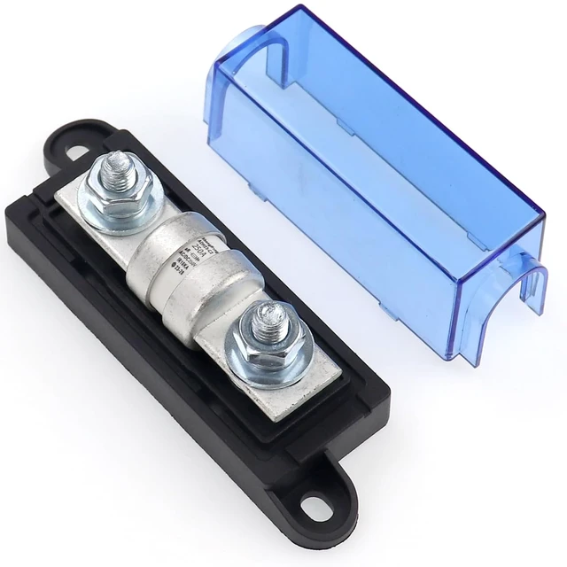 Main image of 250V 250A Class T Fuse Block with Cover, Maximum Interruption Current 10,000 Amperes, Class T Fuse Holder 250A for Inverters,Car Audio Systems