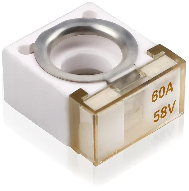 Main image of 1 Pcs 58V HABF Rated Battery Fuse 60A Terminal HABF Fuse 60A for Protection of Automobiles RVs Cranes Ships Charging Piles