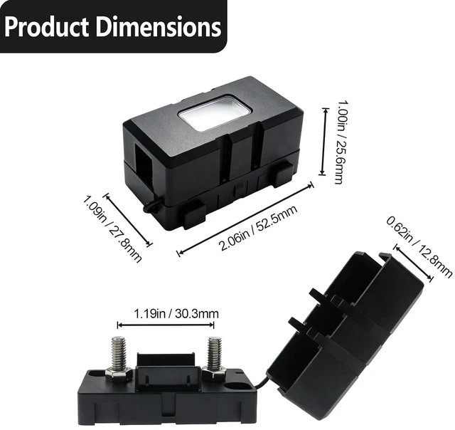 Alt view image 3 of 7 - 2 Pcs AMI MIdI Fuse Holder for ANL/MIDI Fuse, 12-48V DC