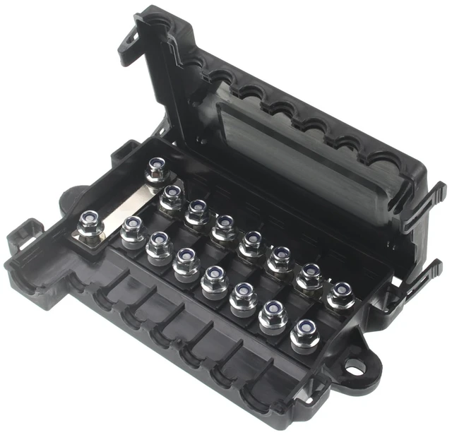 Main image of Fuse Box 7 Way MIDI Fuse Holder with Cover 12/ 32V DC