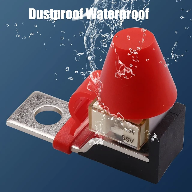 Alt view image 5 of 6 - Terminal Fuse Block 100Amp MRBF Fuse Holder, Marine Rated Battery Fuse 100A, 5/16" Single Studs