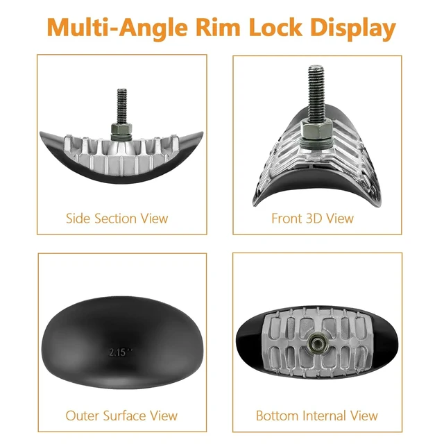 Alt view image 3 of 7 - 2.15 Inch Rim Lock, Dirt Bike Motorcycle Wheel Tire Bead Lock, Universal Off-Road MX Motocross Wheel Rim Security Lock Replacement Hardware