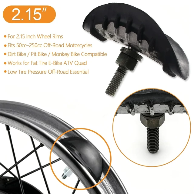 Alt view image 6 of 7 - 2.15 Inch Rim Lock, Dirt Bike Motorcycle Wheel Tire Bead Lock, Universal Off-Road MX Motocross Wheel Rim Security Lock Replacement Hardware