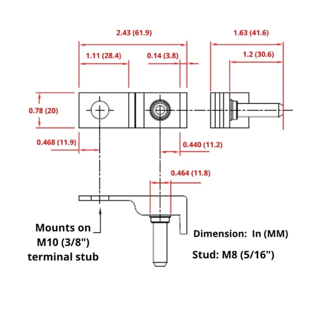 Alt view image 3 of 5 - Terminal Fuse Block for Marine Rated Battery Fuse 30-300 Amp