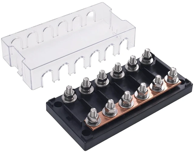 Main image of 6-way ANM MEGA Fuse Holder, Compatible with MEGA ANM Fuse, 32V DC, 300 Amp