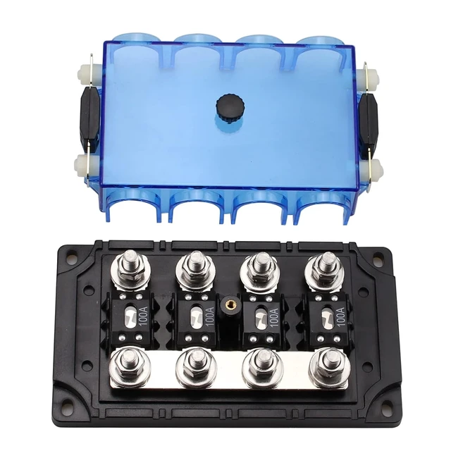 Alt view image 3 of 7 - 4-Way AMG Mega Fuse Holder Fuse Block with 6pcs 100Amp