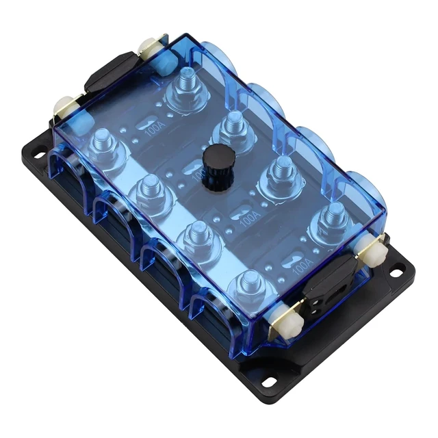 Alt view image 2 of 7 - 4-Way AMG Mega Fuse Holder Fuse Block with 6pcs 100Amp