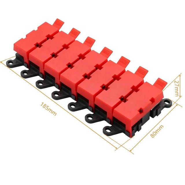 Alt view image 7 of 7 - 6 Way MIDI AMI Fuse Holder 1-in 6-Out Power Distribution Module 200A BDFS Fuse Block for MIDI Fuses, Bolt Fuses, RV, Automotive, Audio Applications