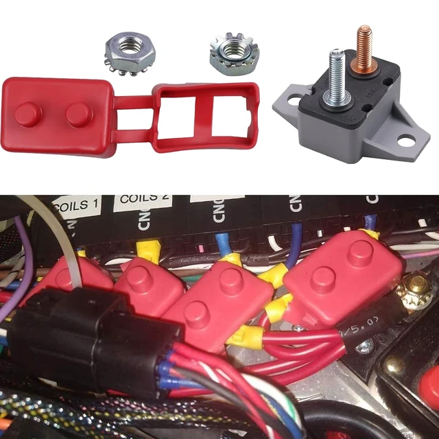 Alt view image 5 of 6 - Automatic Reset Circuit Breaker 40Amp 12V/24V DC Stud Type Circuit Breakers Suitable for Automotive, Marine(Pack of 2)