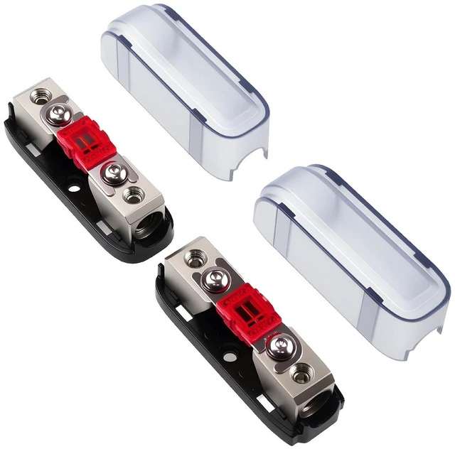 Main image of 150Amp in-line Mini ANL Fuse Holder with Cover, 4/8 Gauge Input & Output