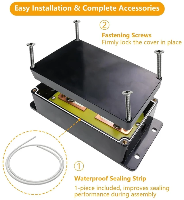 Alt view image 5 of 7 - Class T Fuse Block Fuse Box for Class T Fuse Terminal Spacing 50-120 mm